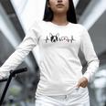 Boston Terrier Heartbeat Heart Line Unisex Long Sleeve T-Shirt, novelty gifts, funny gifts