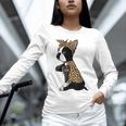 Boston Terrier Lover I Love Mom Tattoo Leopard Unisex Long Sleeve T-Shirt, novelty gifts, funny gifts
