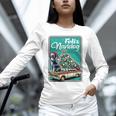 Boston Terrier Merry Christmas Tree Truck Dog X-Mas Unisex Long Sleeve T-Shirt, novelty gifts, funny gifts