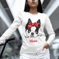 Boston Terrier Mum Dog Woman Idea Unisex Long Sleeve T-Shirt, novelty gifts, funny gifts