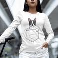 Boston Terrier In The Pocket Cute Boston Terrier Dog Lovers Men Women Girls Kids Unisex Long Sleeve T-Shirt, novelty gifts, funny gifts