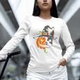 Boston Terrier Pumpkin Jack O Lantern Halloween Unisex Long Sleeve T-Shirt, novelty gifts, funny gifts