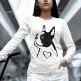 I Love My Boston Terrier Dog With Heart Unisex Long Sleeve T-Shirt, novelty gifts, funny gifts