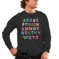 ABC Cute Monster Alphabet Halloween Teacher Costume Kids Men&#x27;s Long Sleeve T-Shirt, trending gift