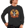 Boston Terrier Bostie Dog Breed Pet Halloween Pumpkins Men's Long Sleeve T-Shirt, trending gift