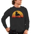 Boston Terrier Bostie Sunset Retro Dog Pet Mom Dad Men's Long Sleeve T-Shirt, trending gift