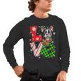 Boston Terrier Christmas Tree Lights Santa Dog Xmas For Men Women Kids Men's Long Sleeve T-Shirt, trending gift