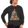 Boston Terrier Dog Christmas Tree Lights Xmas Pajama For Men Women Kids Men's Long Sleeve T-Shirt, trending gift