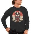 Boston Terrier Dog Japanese Style Samurai Dogs Men's Long Sleeve T-Shirt, trending gift