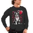 Boston Terrier Dog Valentine's Day Dog Owner Valentine Men's Long Sleeve T-Shirt, trending gift
