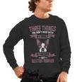 Boston Terrier Don't Mess With American Gentleman Dog Lover Men's Long Sleeve T-Shirt, trending gift