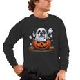 Boston Terrier Ghost Boo Halloween Kids Men's Long Sleeve T-Shirt, trending gift