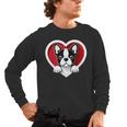 Boston Terrier Heart Cute Puppy Lover Or Dog Owner Men's Long Sleeve T-Shirt, trending gift