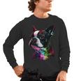 Boston Terrier Lovers Colorful Pop Art Boston Terrier Men's Long Sleeve T-Shirt, trending gift