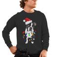 Boston Terrier Santa Christmas Lights Xmas Dog Lover Men Women Kids Men's Long Sleeve T-Shirt, trending gift
