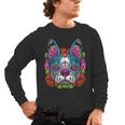 Boston Terrier Sugar Skull Dog Day Of The Dead Men's Long Sleeve T-Shirt, trending gift