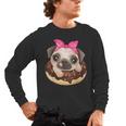 Cute Pug Shirt Donut Girls Dog Men's Long Sleeve T-Shirt, trending gift