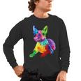Dog Lover Boston Terrier Dog Colorful Boston Terrier Men Women Kids Men's Long Sleeve T-Shirt, trending gift