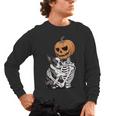 Halloween Skeleton Boston Terrier Men's Long Sleeve T-Shirt, trending gift