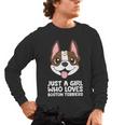 Just a Girl Who Loves Boston Terriers Men's Long Sleeve T-Shirt, trending gift