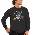 Kawaii Kids & Boys Astronaut Space Boston Terrier Dog Lover Men's Long Sleeve T-Shirt, trending gift