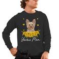 Sunflower Yorkie Mom Dog Lover Men's Long Sleeve T-Shirt, trending gift