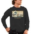 Surfing Boston Terrier Kanagawa Wave Japanese Dog For Men Women Kids Men's Long Sleeve T-Shirt, trending gift