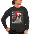 Ugly Xmas Sweater Santa Boston Terrier Dog Christmas For Men Women Kids Men's Long Sleeve T-Shirt, trending gift