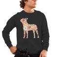Vintage Floral Boston Terrier For Dog Lover Men's Long Sleeve T-Shirt, trending gift