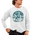 Boston Terrier Cowboy UFO Shirt Vintage Western Dog Mom Tee Men's Long Sleeve T-Shirt, trending gift