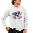 Boston Terrier Dad American Flag 4th Of July Dog Fathers Day Men's Long Sleeve T-Shirt, trending gift