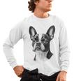 Boston Terrier Dog Motif Pet Illustration Boston Terrier For Men Women Kids Men's Long Sleeve T-Shirt, trending gift