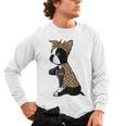 Boston Terrier Lover I Love Mom Tattoo Leopard Men's Long Sleeve T-Shirt, trending gift