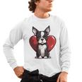 Boston Terrier Mom Dad Bostie Dog Lover Valentines Day Men's Long Sleeve T-Shirt, trending gift