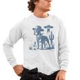 Boston Terrier UFO Cowboy Dog Dog Mom Dog Dad Alien Dog Men's Long Sleeve T-Shirt, trending gift