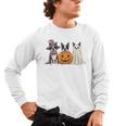 Spooky Ghost Boston Terrier Pumpkin Halloween Dog Lover Men's Long Sleeve T-Shirt, trending gift