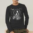 Astronaut Boston Terrier Space Galaxy Dog Lovers Men's Long Sleeve T-Shirt, funny gift