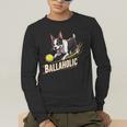 Ballaholic Boston Terrier Dog Chasing Bostie Ball Men's Long Sleeve T-Shirt, funny gift