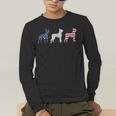 Boston Terrier 4th Of July Dog Patriotic USA Flag Man Woman Men's Long Sleeve T-Shirt, funny gift
