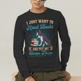 Boston Terrier American Gentleman Bibliophile Book Lover Men's Long Sleeve T-Shirt, funny gift