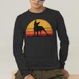 Boston Terrier Bostie Sunset Retro Dog Pet Mom Dad Men's Long Sleeve T-Shirt, funny gift
