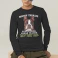 Boston Terrier Brindle Dog Professional Human Trainer Men's Long Sleeve T-Shirt, funny gift