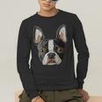 Boston Terrier Cute Puppy Face Dog Lover Pet Owner Men's Long Sleeve T-Shirt, funny gift