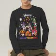 Boston Terrier Dog Christmas Happy Hallothankmas Halloween For Men Women Kids Men's Long Sleeve T-Shirt, funny gift