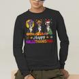 Boston Terrier Dog Halloween Christmas Hallothanksmas Men Women Kids Men's Long Sleeve T-Shirt, funny gift