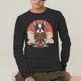 Boston Terrier Dog Japanese Style Samurai Dogs Men's Long Sleeve T-Shirt, funny gift