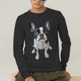 Boston Terrier Dog Motif Pet Art Boston Terrier Men Women Kids Men's Long Sleeve T-Shirt, funny gift