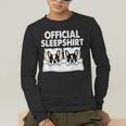 Boston Terrier Dog Official Sleep Pajamas Nightgown Men's Long Sleeve T-Shirt, funny gift