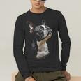 Boston Terrier Dog Graphic Pet Art Boston Terrier For Men Women Kids Men's Long Sleeve T-Shirt, funny gift