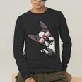 Boston Terrier Dog From Side Boston Bull Men's Long Sleeve T-Shirt, funny gift
